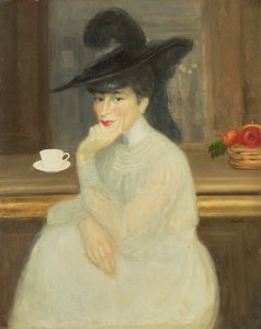 Esperando en el Bar: Retrato de Sarah Bernhardt, 1907